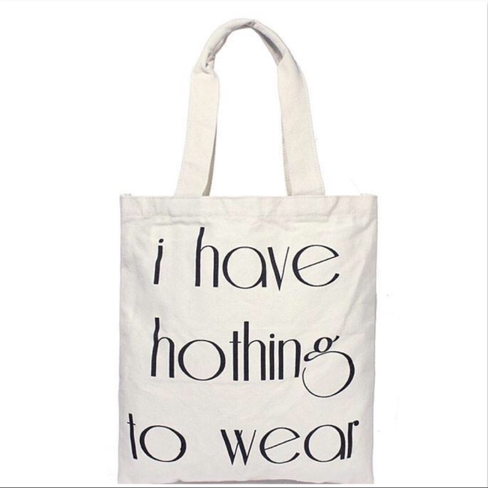 "i have nothing to wear" eco tote bag
